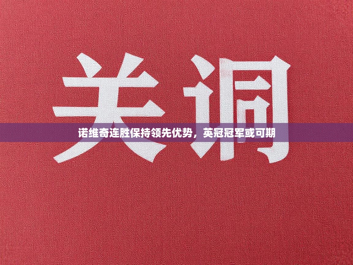 蓝鲸体育app-诺维奇连胜保持领先优势，英冠冠军或可期