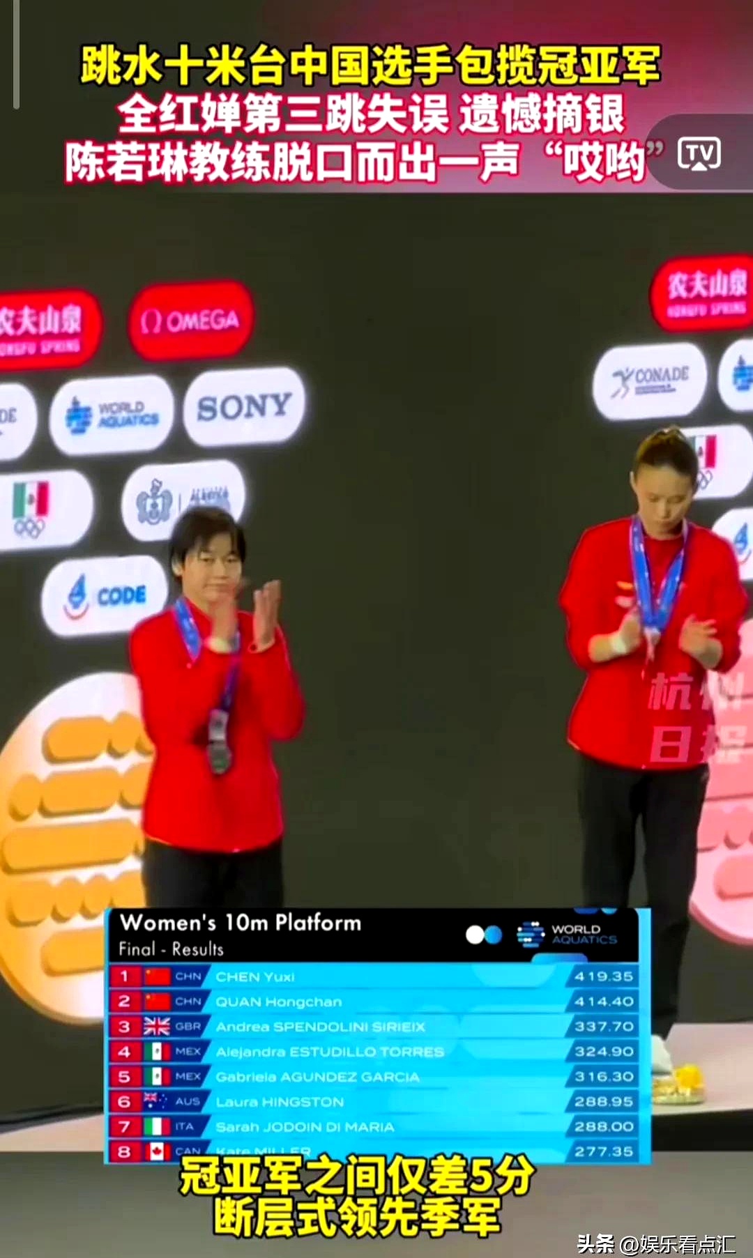 包含罗马尼亚代表团在跳水项目中意外获胜的词条